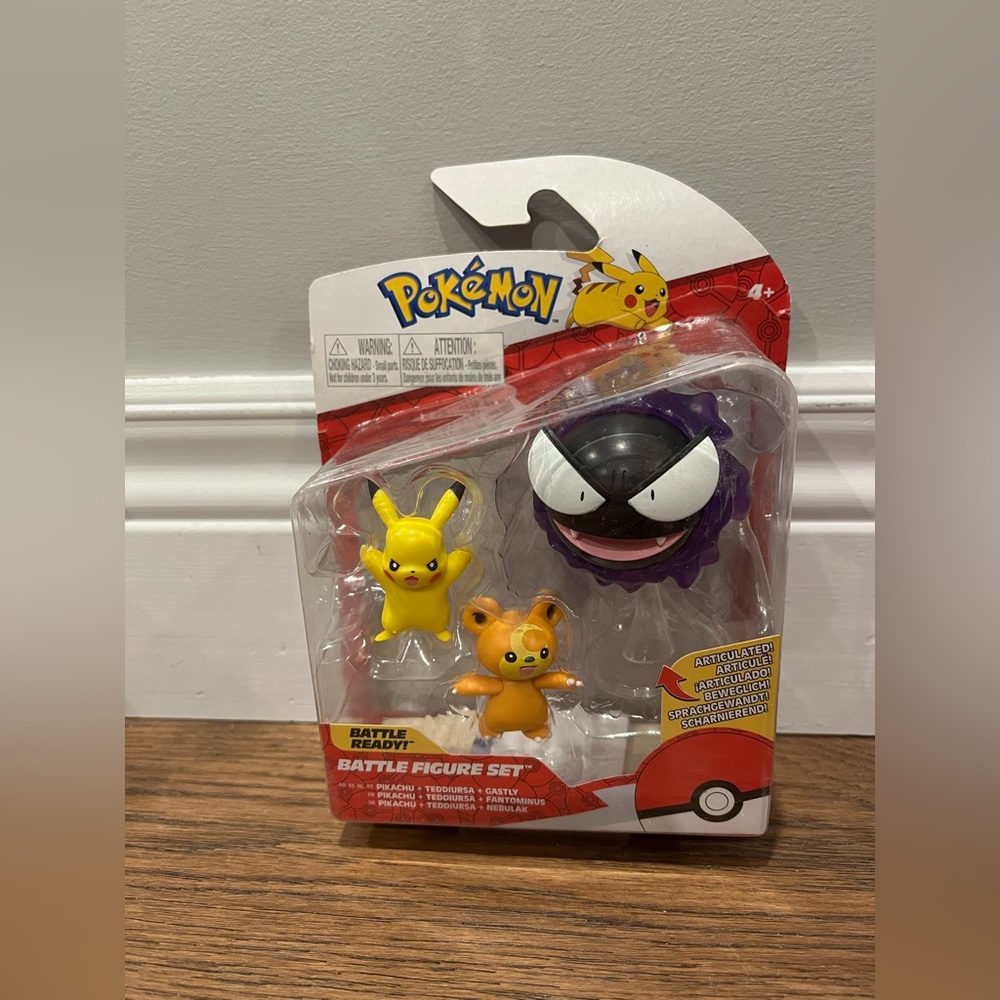 Pokemon Battle Ready Pikachu, Teddiursa, Gastly set